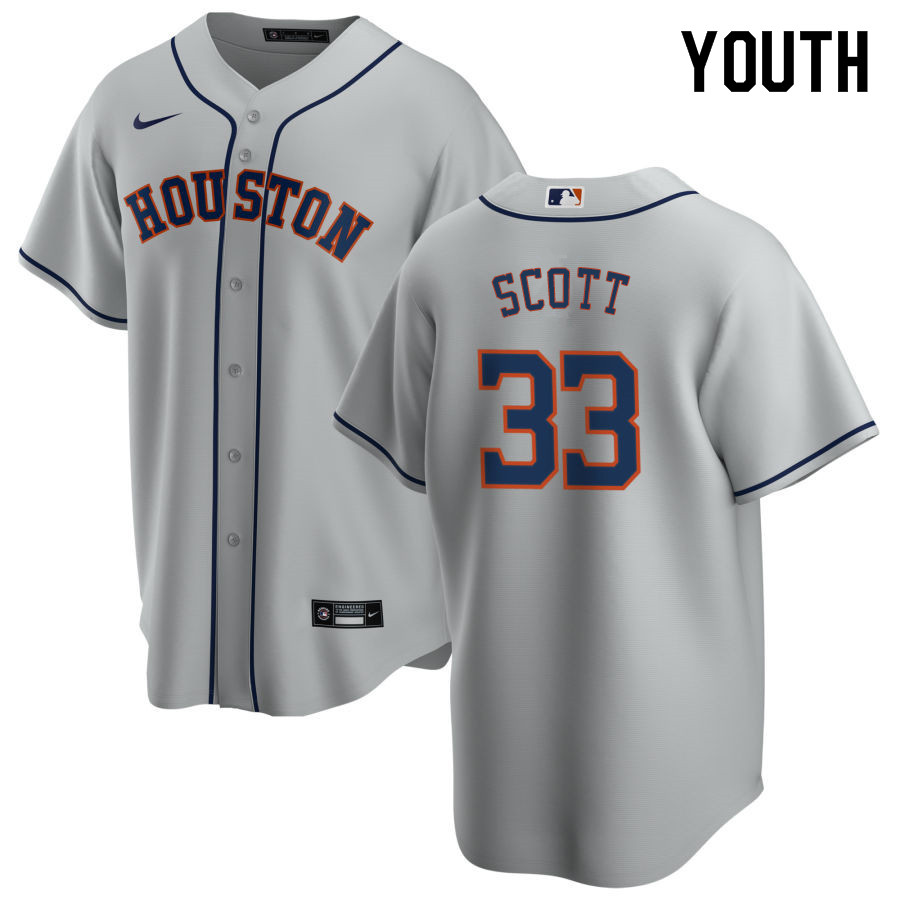 Nike Youth #33 Mike Scott Houston Astros Baseball Jerseys Sale-Gray